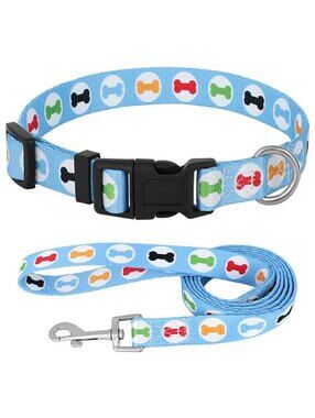Dog walking Collar and Leash Set Small Medium Dog SIZE MEDIUM